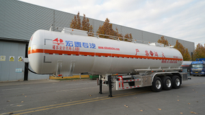 Novo semi-reboque tanque de &oacute;leo combust&iacute;vel de a&ccedil;o inoxid&aacute;vel de 3 eixos 50000L